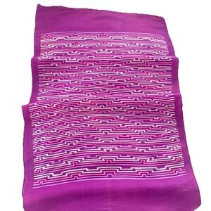VTG Burmel silk scarf with a pink and purple abstract Art